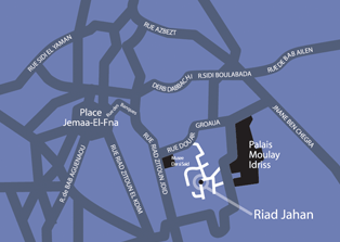 Map of Riad Jahan